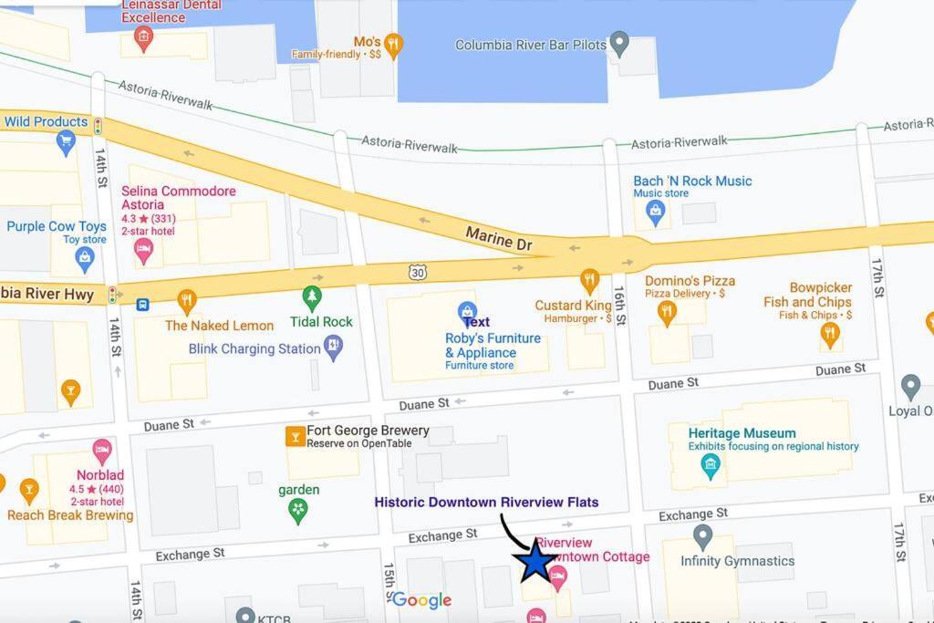 Historic Downtown Riverview Flat, No. 2 อัสตอเรีย ภายนอก รูปภาพ